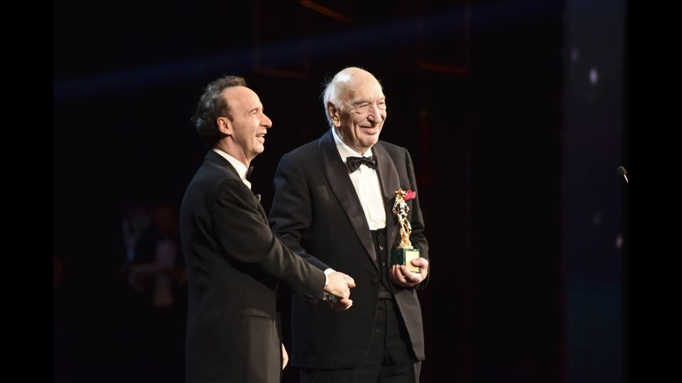 &nbsp;Roberto Benigni con Giuliano Montaldo