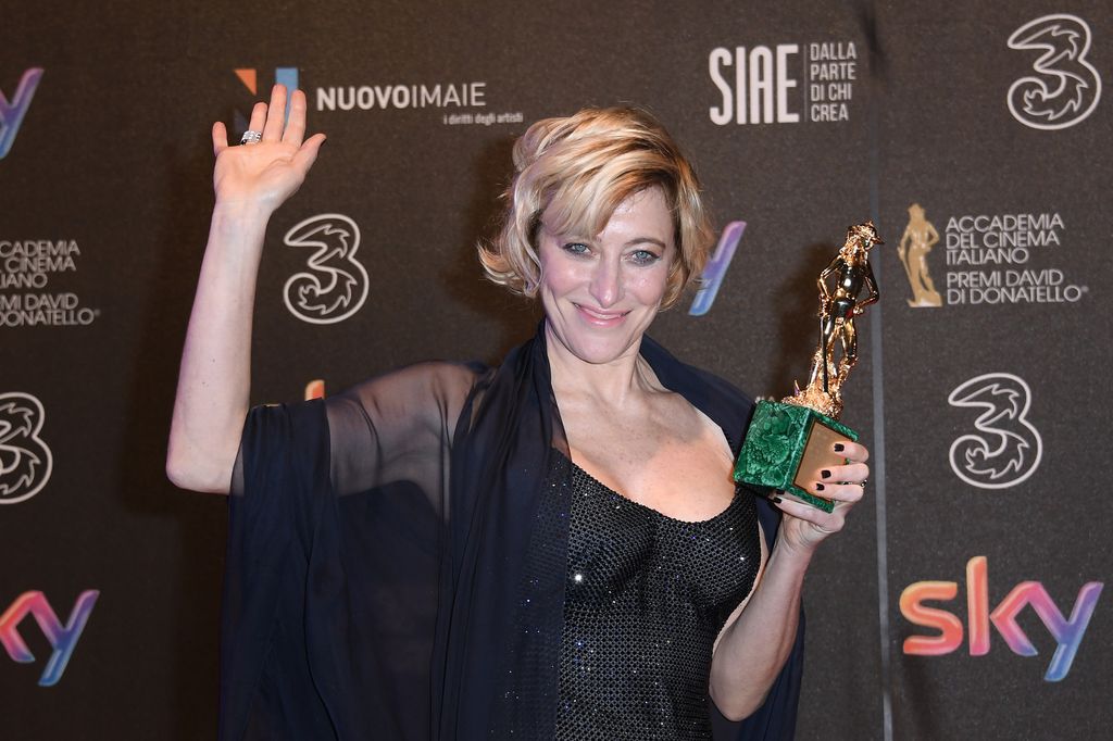Valeria Bruni Tedeschi, migliore attrice protagonista nel film ''La pazza gioia'', diretto da Paolo Virz&igrave; (Agf)