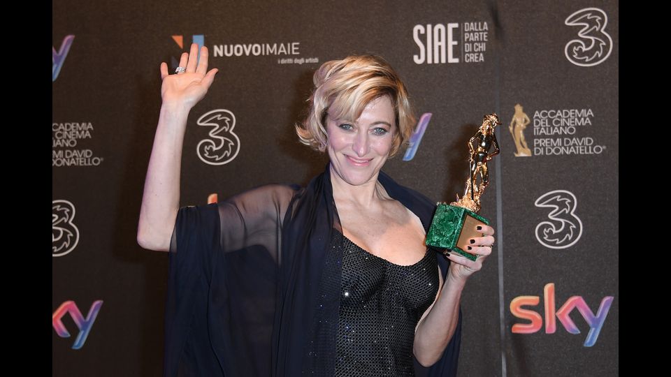 Valeria Bruni Tedeschi, migliore attrice protagonista nel film ''La pazza gioia'', diretto da Paolo Virz&igrave; (Agf)