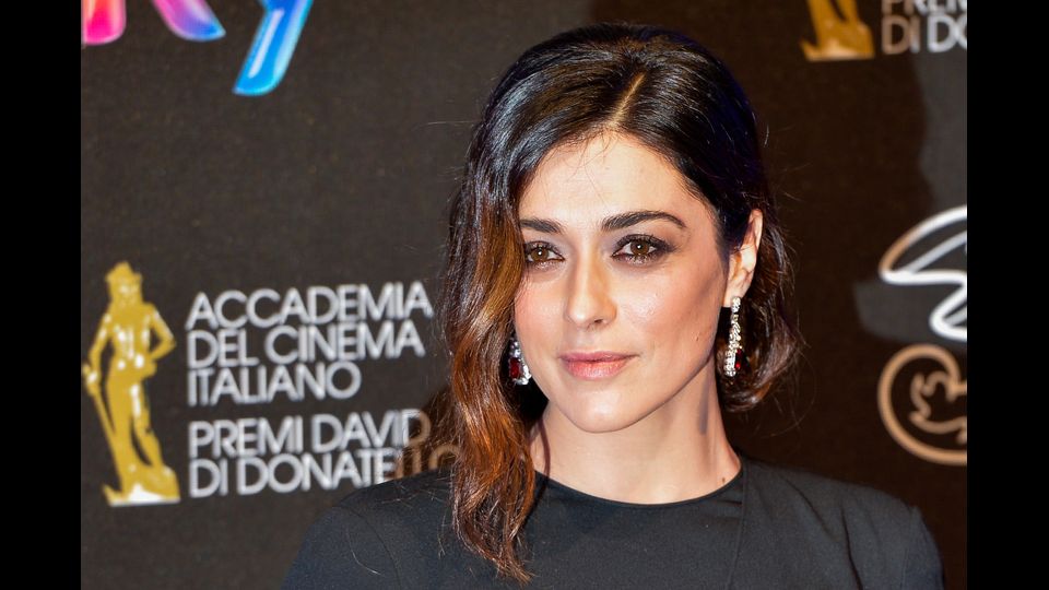 Valentina Lodovini sul red carpet dei David di Donatello 2017 (Afp)