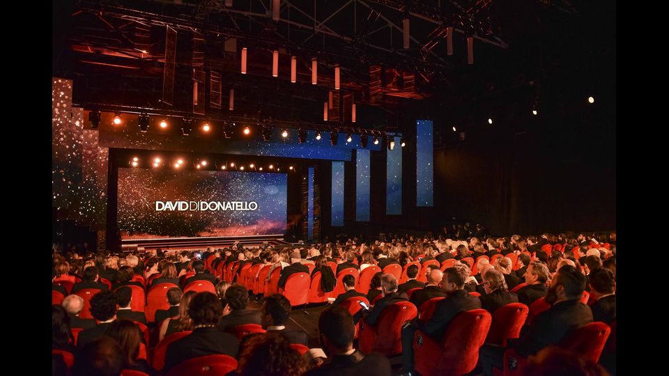 Il palco durante la cerimonia di premiazione