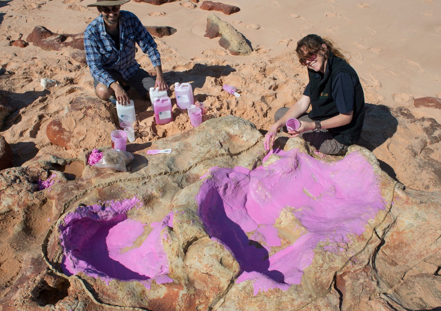 Anthony Romilio e Linda Pollard, Walmadany di Dampier Peninsula, Australia,&nbsp;Cretaceo inferiore Broome &nbsp;