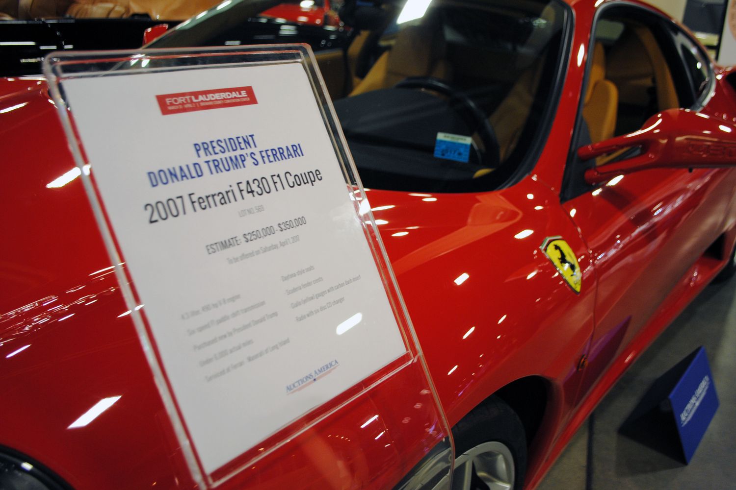 Ferrari di Donald Trump (Afp)&nbsp;