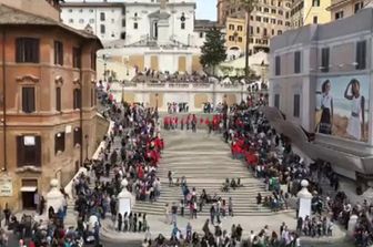 flash mob piazza di Spagna&nbsp;