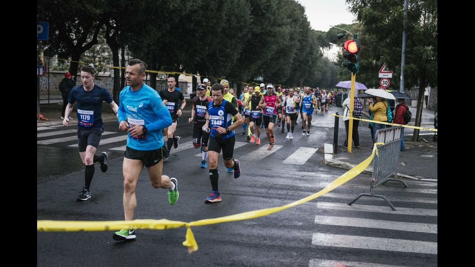 &nbsp;In 16mila alla Maratona di Roma (Afp)