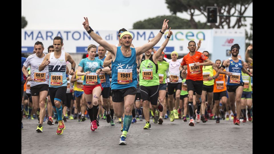&nbsp;&nbsp;In 16mila alla Maratona di Roma (Agf)