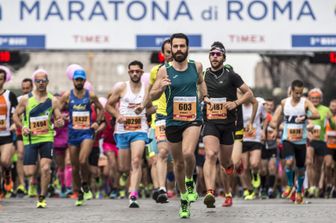 &nbsp; In 16mila alla Maratona di Roma (Agf)