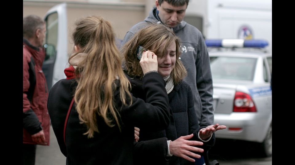 &nbsp;Esplosione nella metro di San Pietroburgo (foto Afp)