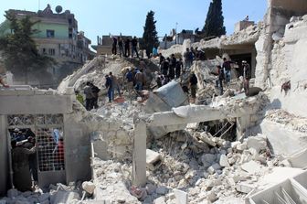 &nbsp;Siria - bombardamento Idlib (Afp)