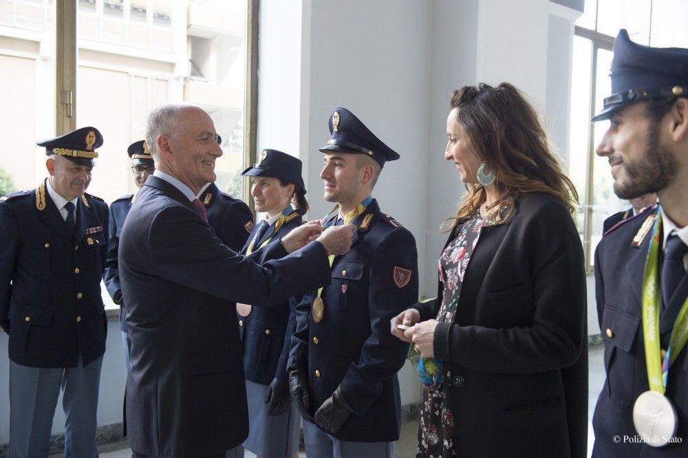 Il capo della Polizia Franco Gabrielli incontra i poliziotti e i familiari delle vittime del dovere che saranno premiati in occasione del 165&deg; Anniversario della Polizia&nbsp;