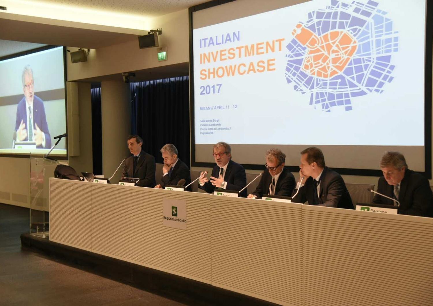 Il panel di relatori per l'apertura dei lavori a Milano del primo Italian Investment Showcase