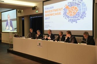 Il panel di relatori per l'apertura dei lavori a Milano del primo Italian Investment Showcase