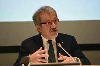 Il presidente della regione Lombardia Roberto Maroni