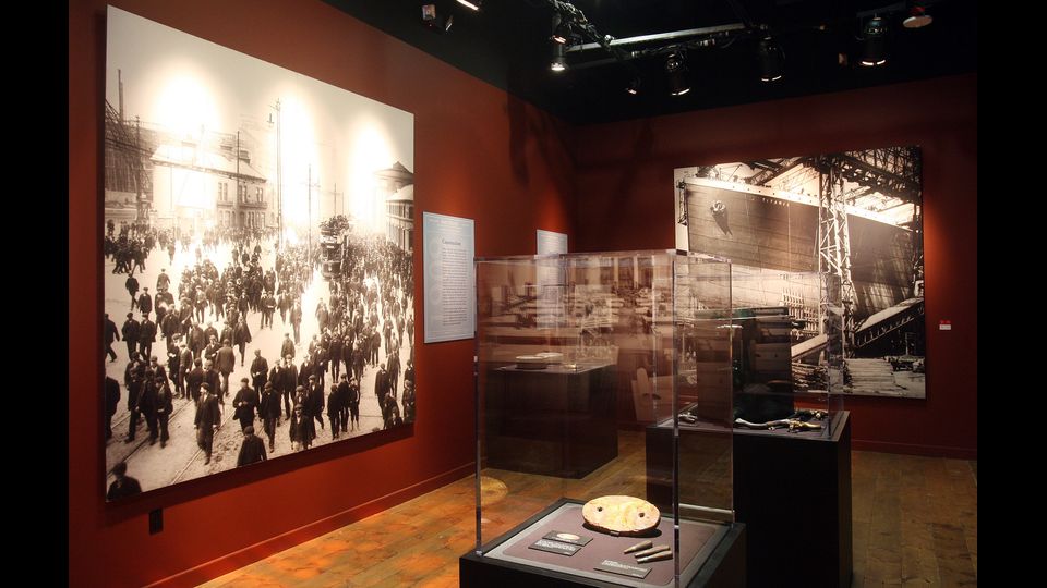 Una sala della mostra sul Titanic a Torino