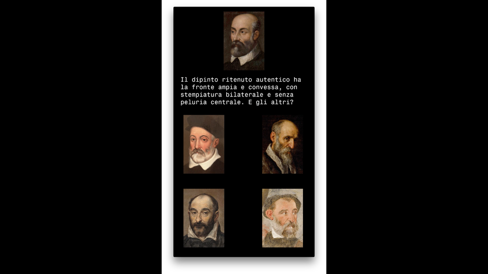 &nbsp;Immagini tratte dal video &quot;Andrea Palladio. Il mistero del volto&quot;. Indagini a cura di Polizia di Stato Servizio Polizia Scientifica Soprintendenza archeologica, belle arti e paesaggio per le provincie di Verona, Rovigo e Vicenza Centro Internazionale di Studi di Architettura Andrea Palladio, Palladio Museum