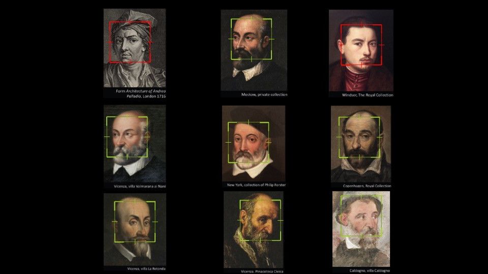 &nbsp;Immagini tratte dal video &quot;Andrea Palladio. Il mistero del volto&quot;. Indagini a cura di Polizia di Stato Servizio Polizia Scientifica Soprintendenza archeologica, belle arti e paesaggio per le provincie di Verona, Rovigo e Vicenza Centro Internazionale di Studi di Architettura Andrea Palladio, Palladio Museum