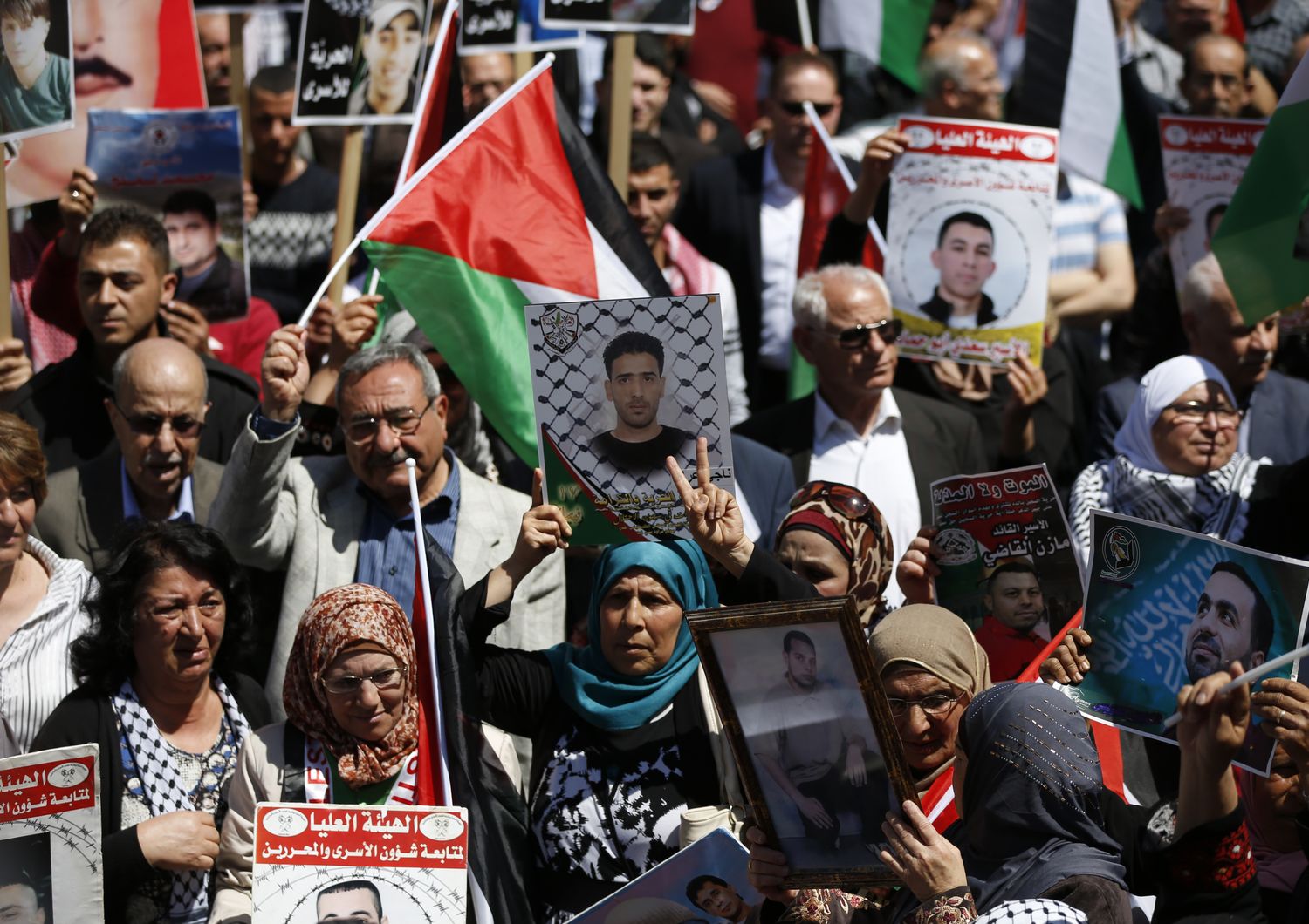 Marwan Barghouti palestinesi in sciopero (Afp)
