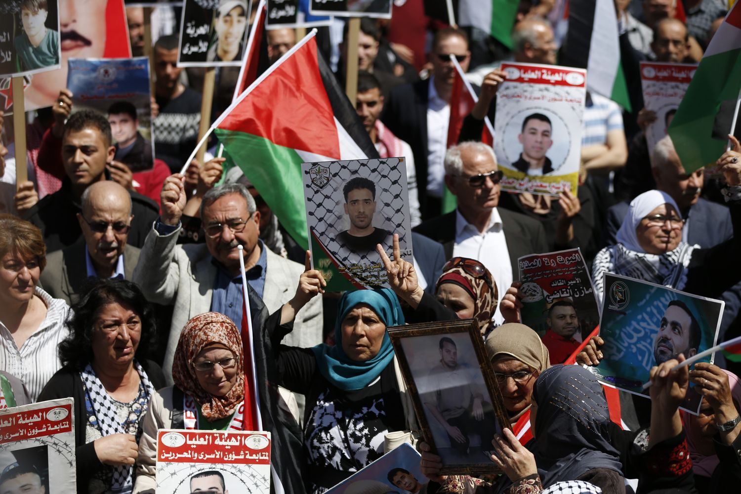 Marwan Barghouti palestinesi in sciopero (Afp)