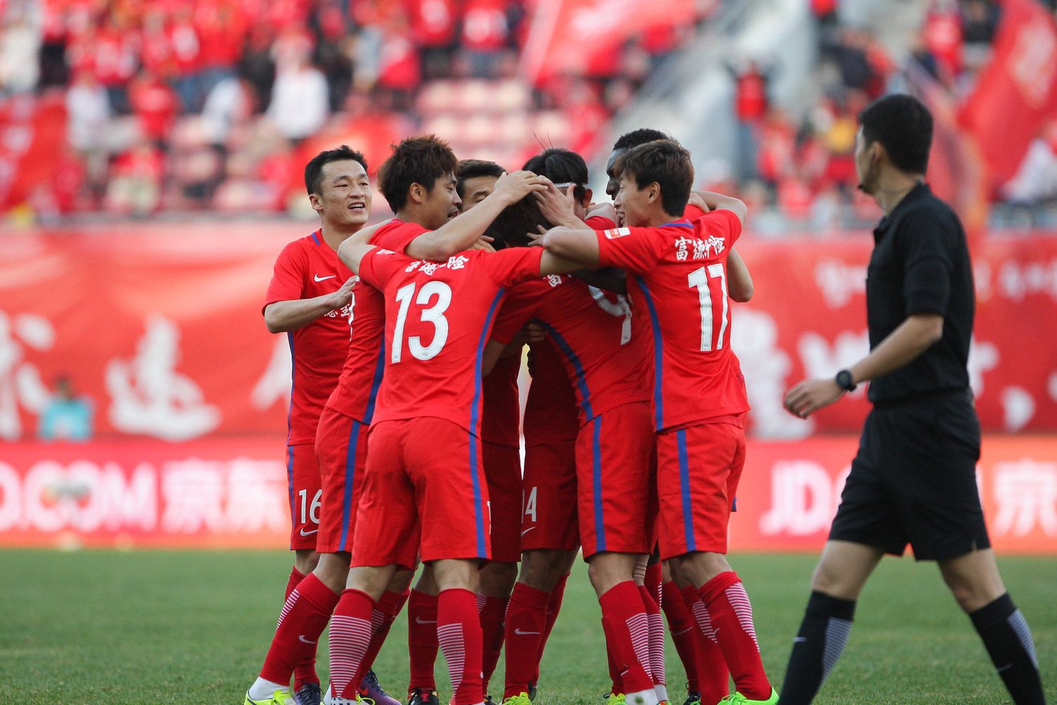 &nbsp;Calcio cinese - giocatori dello Yanbian Funde - foto Afp