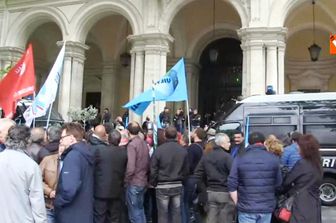 &nbsp;Sit-in casellanti autostrade (AgenziaVista)