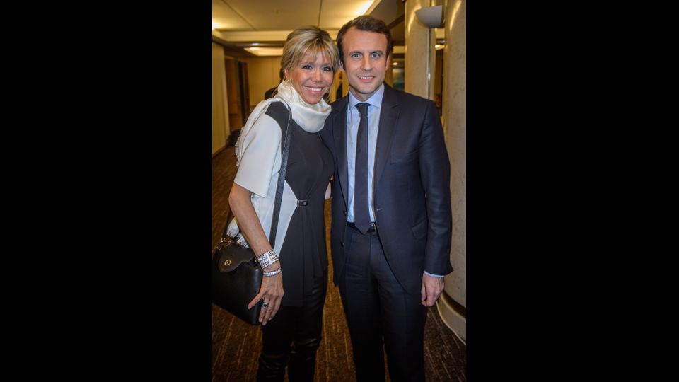 &nbsp;Brigitte ed Emmanuel Macron (Afp)