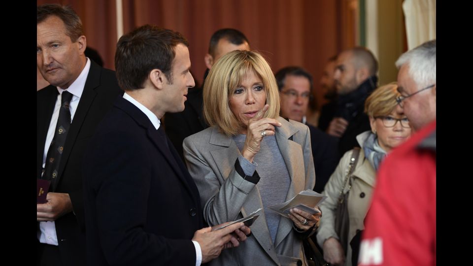&nbsp;Brigitte ed Emmanuel Macron (Afp)