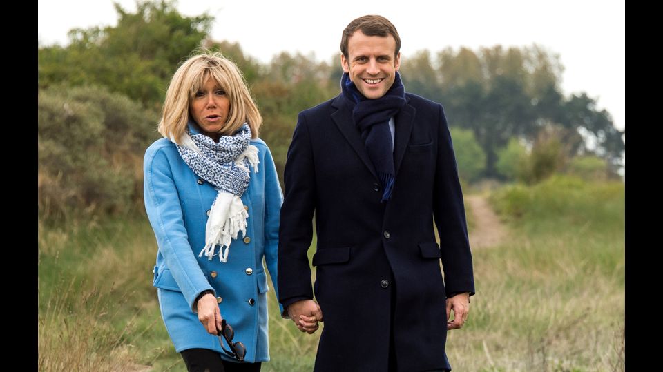 Brigitte ed Emmanuel Macron &nbsp;(Afp)