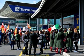 &nbsp;Alitalia, personale viaggiante, hostess, referendum (afp)