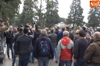 &nbsp;tensione tra antifascisti e militanti di destra al Cimitero Maggiore di Milano