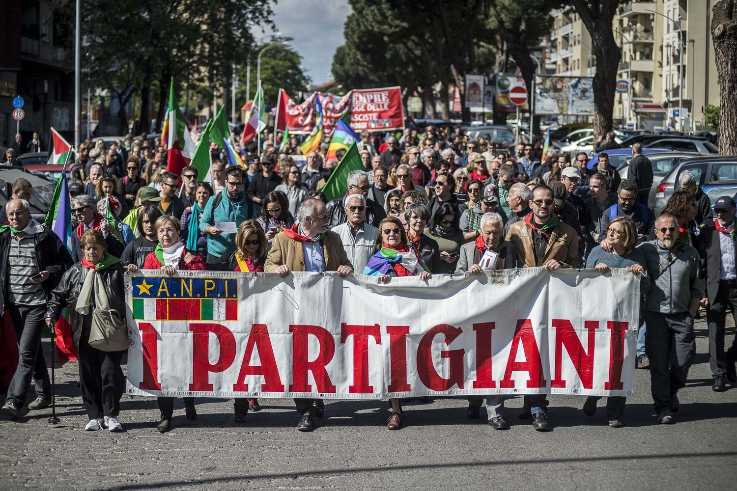 Manifestazione organizzata dall'ANPI per il 72mo anniversario della liberazione dal nazifascismo (Agf)&nbsp;