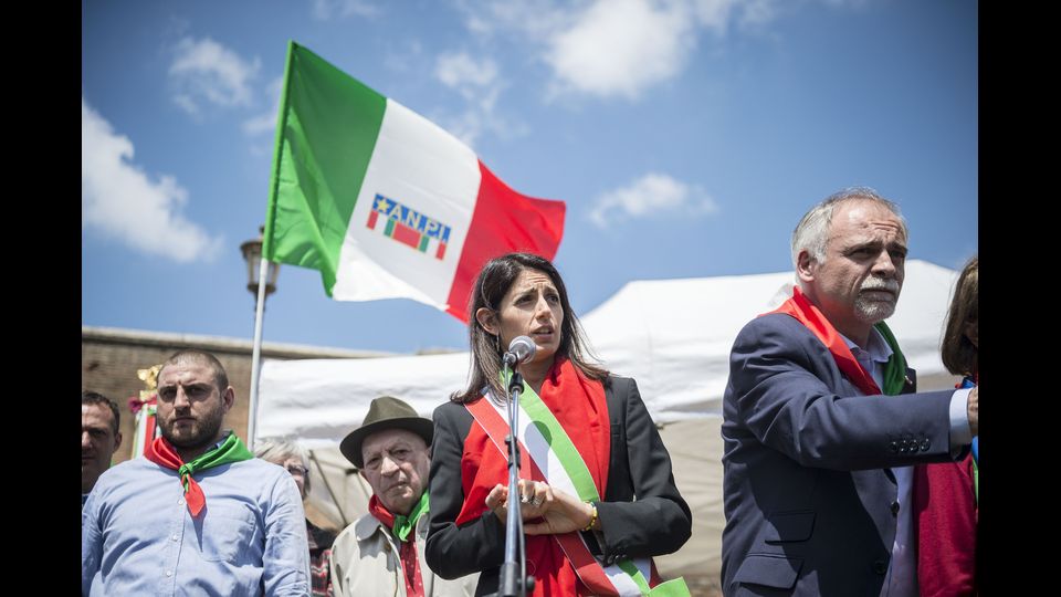 Manifestazione organizzata dall'ANPI per il 72mo anniversario della liberazione dal nazifascismo (Agf)&nbsp;