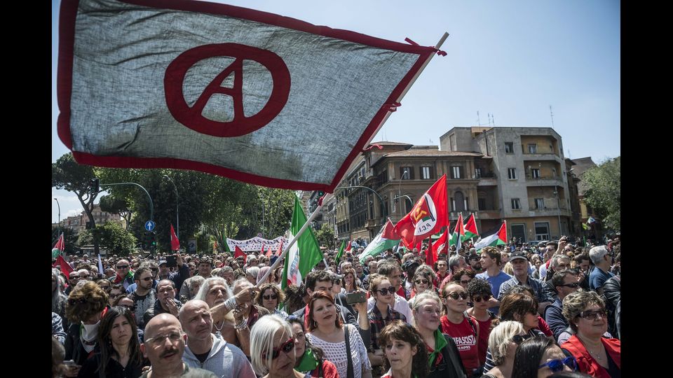 Manifestazione organizzata dall'ANPI per il 72mo anniversario della liberazione dal nazifascismo (Agf)&nbsp;