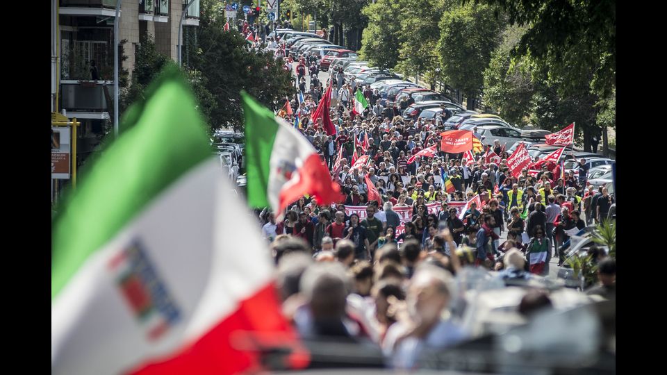 Manifestazione organizzata dall'ANPI per il 72mo anniversario della liberazione dal nazifascismo (Agf)&nbsp;
