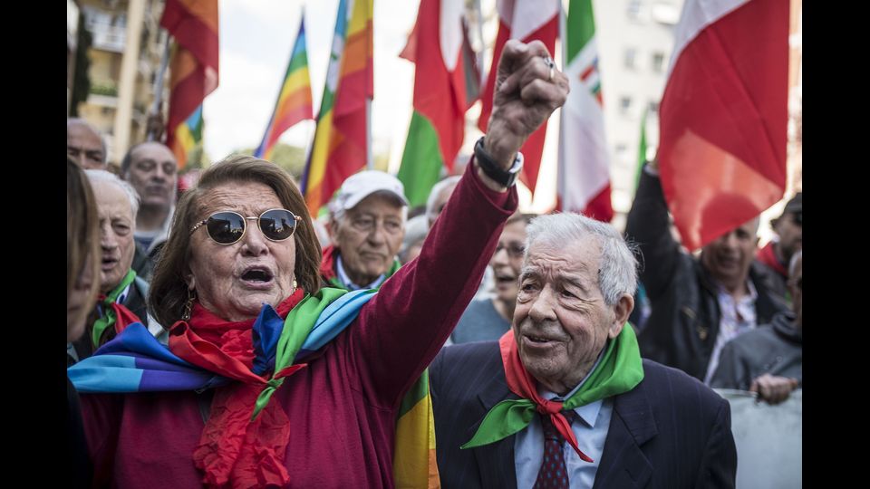 Manifestazione organizzata dall'ANPI per il 72mo anniversario della liberazione dal nazifascismo (Agf)&nbsp;