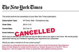 Il negazionista dei cambiamenti climatici che fa perdere abbonati al NYT