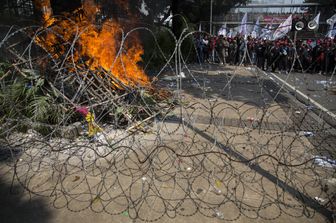 Indonesia barricate 1 maggio (Afp)&nbsp;