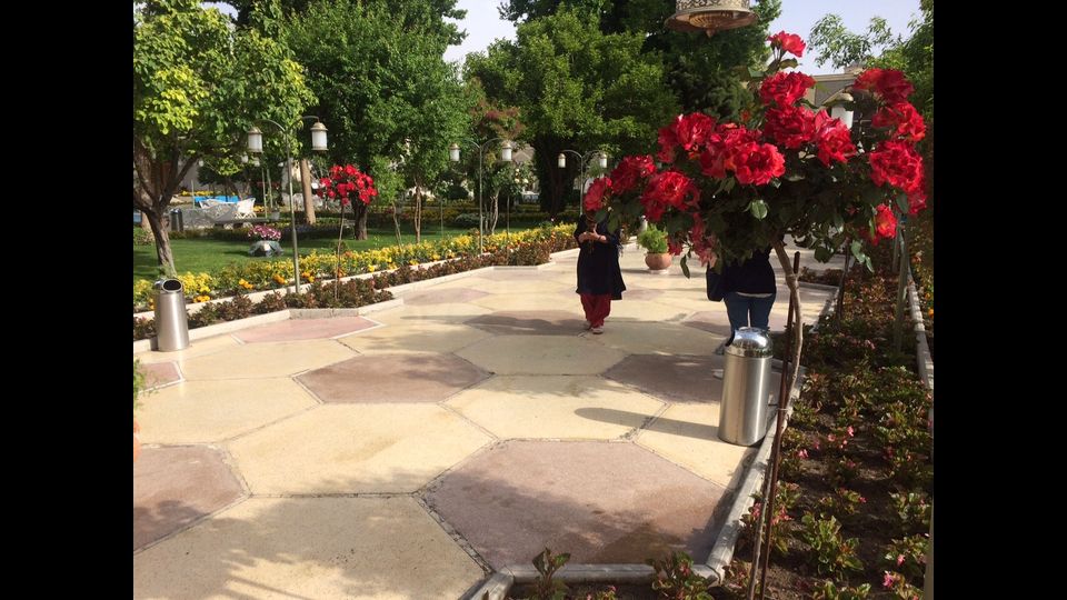 Uno dei punti d&rsquo;incontro per i giovani di Isfahan &egrave; il giardino paradisiaco dell&rsquo;albergo Abbasi. Qui, la bellezza della primavera di Isfahan, si esprime nella maniera pi&ugrave; affascinante(foto di Davood Abbasi)