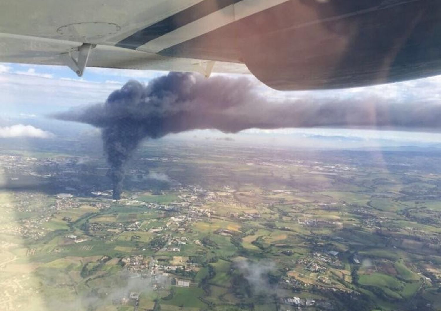 &nbsp;Incendio Pomezia stabilimento rifiuti industriali