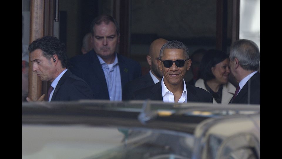 L'arrivo di Obama a Milano (Agf)&nbsp;