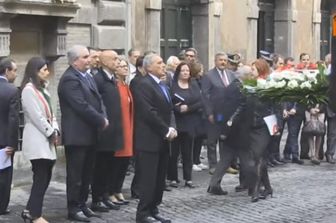 &nbsp;Grasso cerimonia via Caetani Aldo Moro (vista)