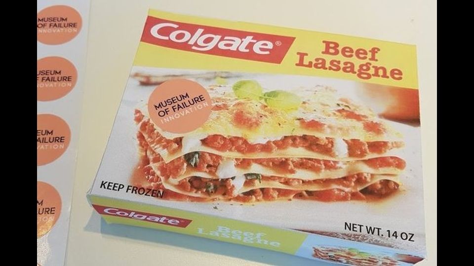 Associare le lasagne al dentifricio? Perch&eacute; no, hanno pensato alla Colgate, l'azienda che deve la notoriet&agrave; alla pasta da denti. Dove evidentemente avevano fatto male i conti con l'abc del marketing. Colgate non ha autorizzato il museo a mostrare la confezione originale che ha esposto una replica.