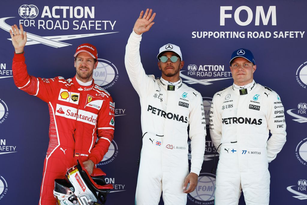 Vettel, Hamilton Bottas (afp)&nbsp;