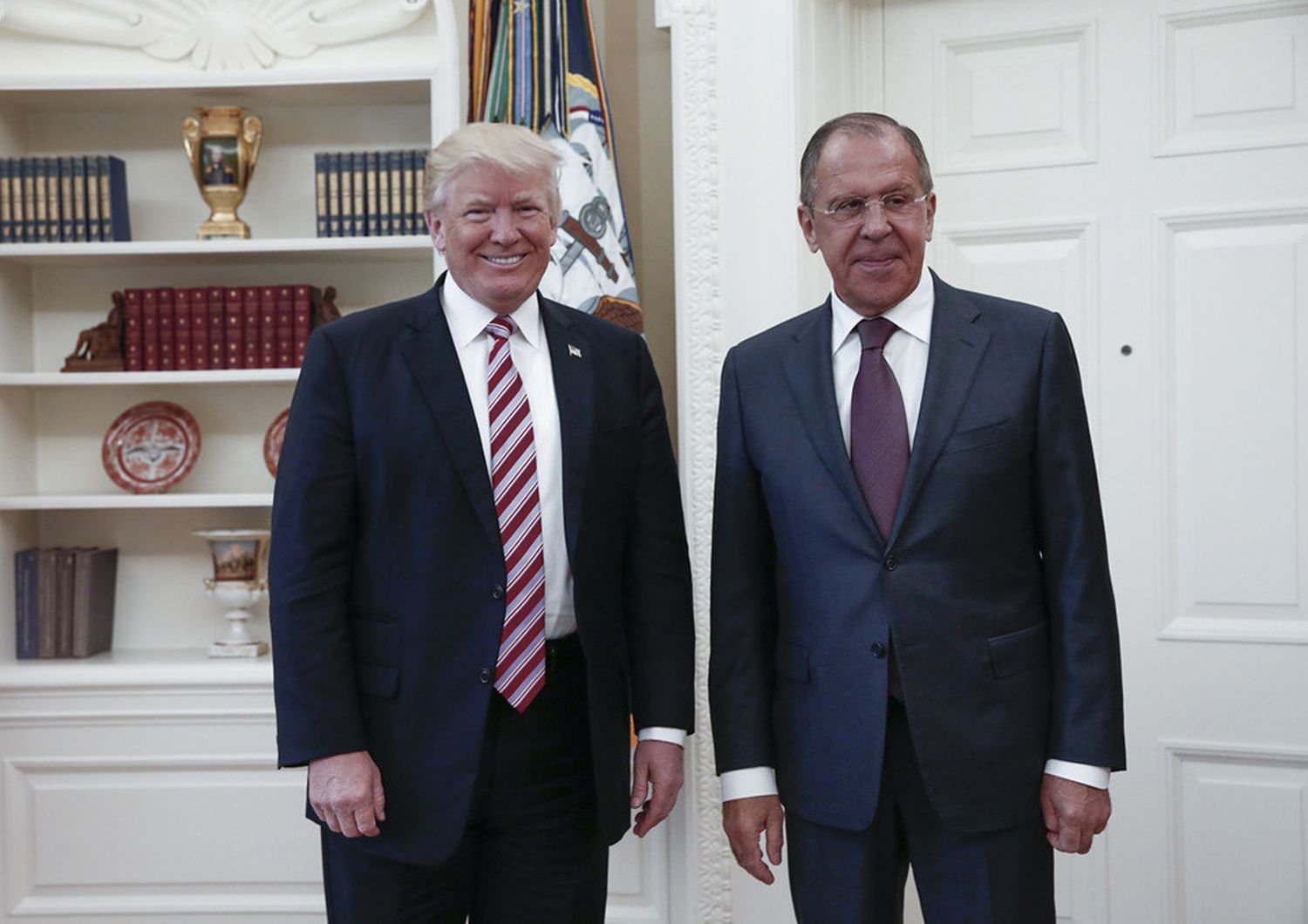 Trump e ministro degli Esteri russo, Sergei Lavrov (afp)&nbsp;