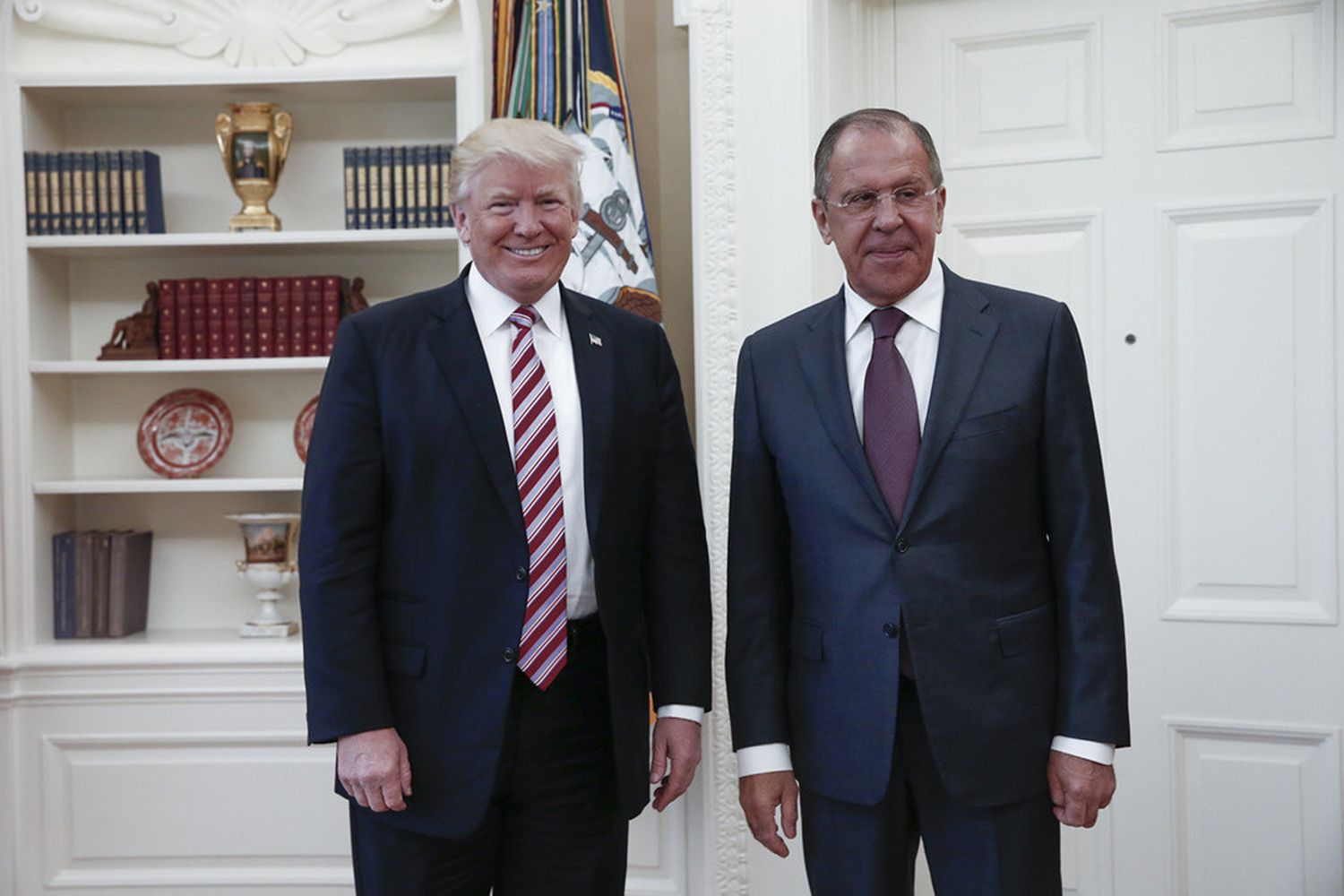 Trump e ministro degli Esteri russo, Sergei Lavrov (afp)&nbsp;