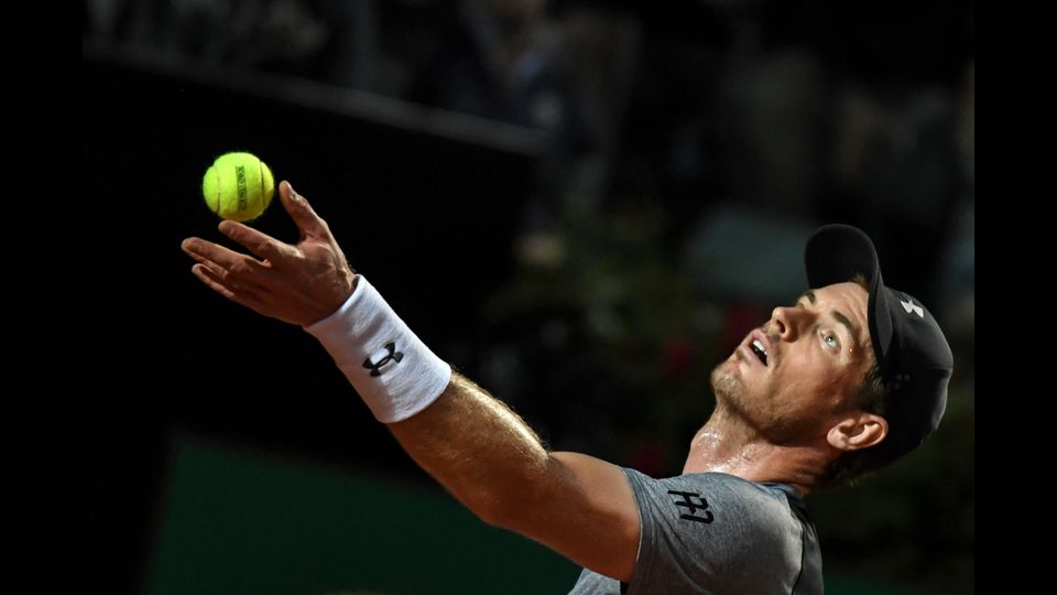 Andy Murray durante il match del torneo di tennis ATP Roma, &nbsp;al Foro Italico di Roma&nbsp;