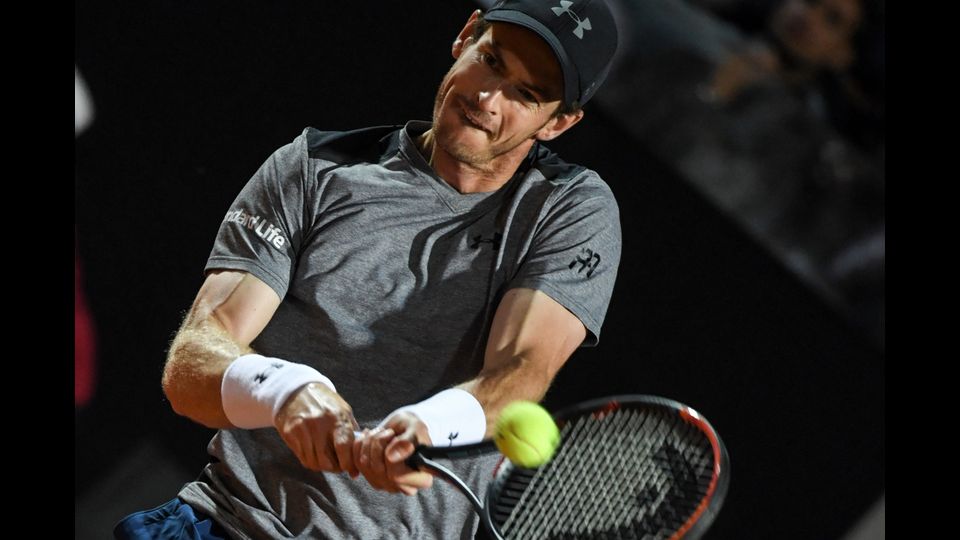 Andy Murray durante il match del torneo di tennis ATP Roma, &nbsp;al Foro Italico di Roma&nbsp;
