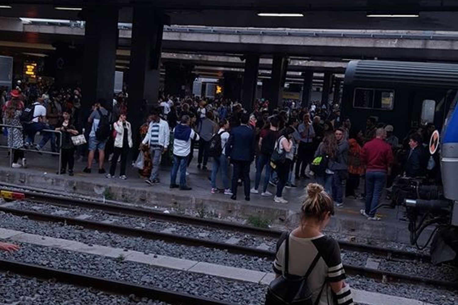 &nbsp;Black out&nbsp;Roma Termini (foto Fb)