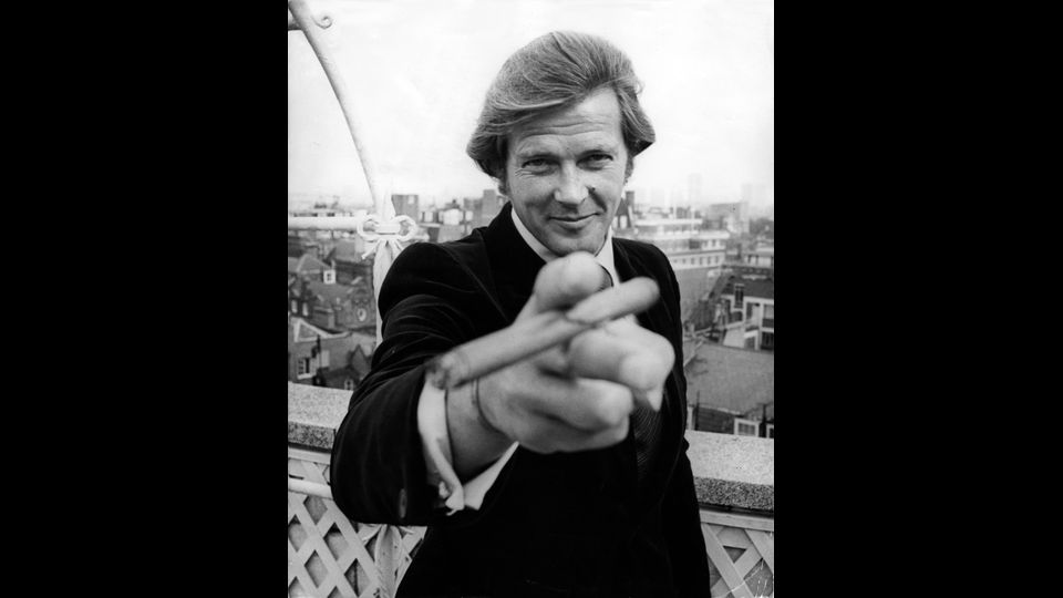 &nbsp;Roger Moore a Londra nel 1972 (Afp)