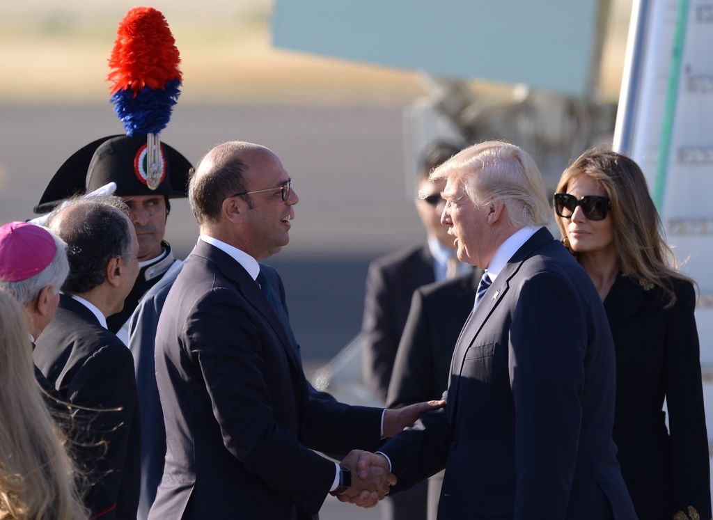 &nbsp;Angelino Alfano riceve Donald Trump