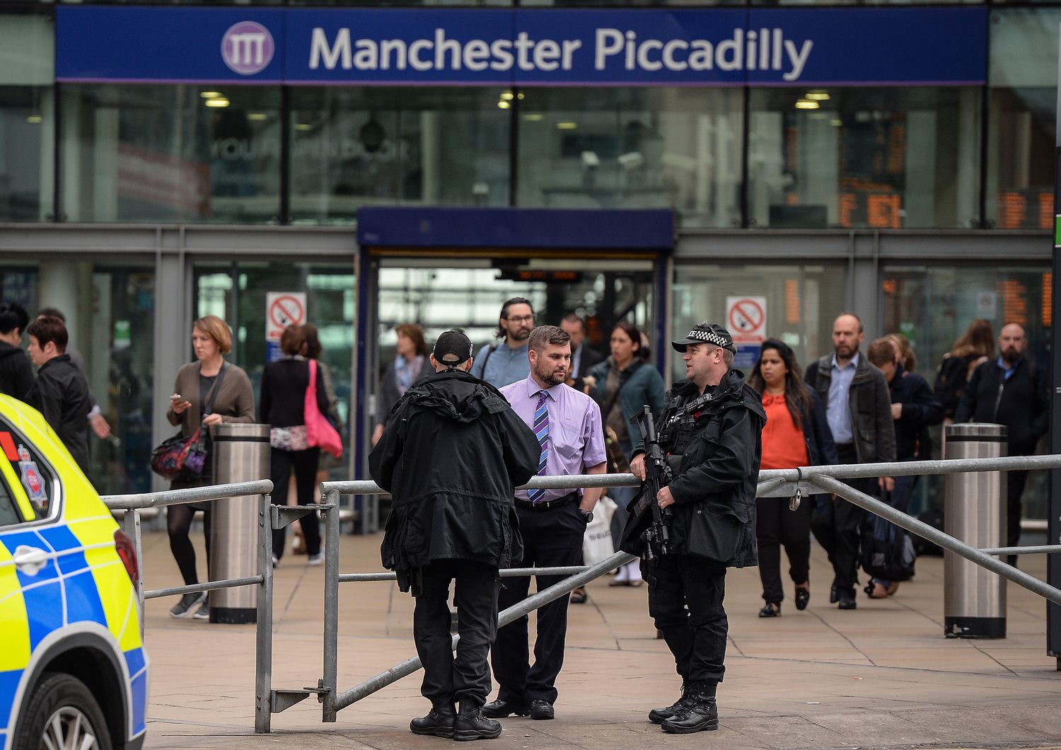&nbsp;Attacco a Manchester, la polizia sorveglia la stazione metro di&nbsp;Piccadilly &nbsp;(Afp)